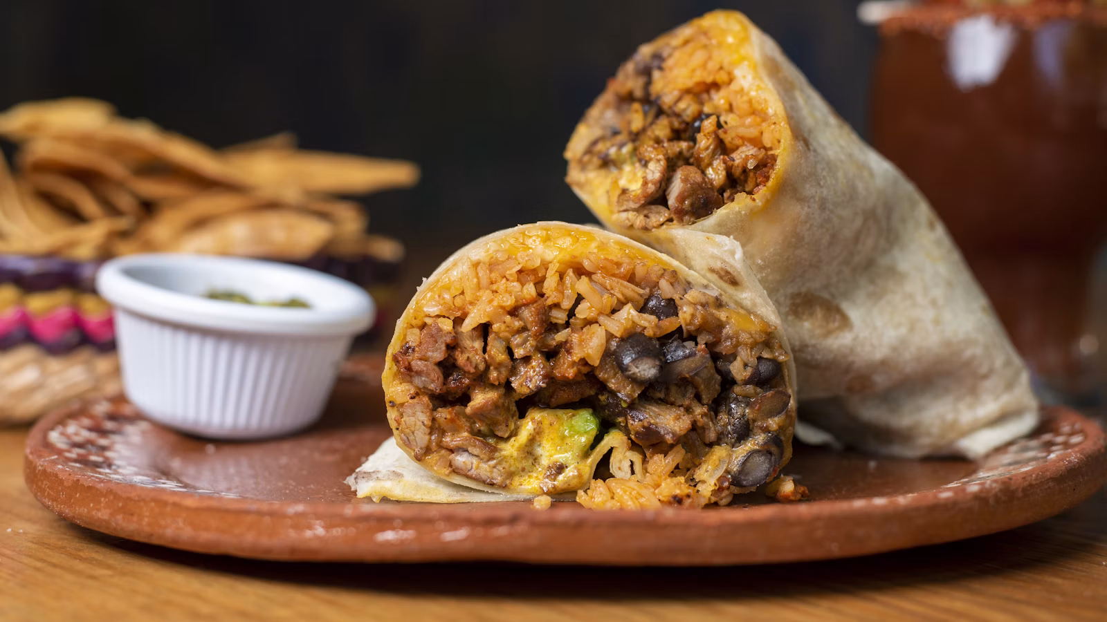Burrito dorado listo para compartir