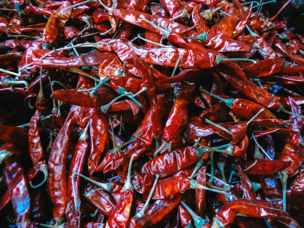 Chiles rojos secos para preparar pozole rojo