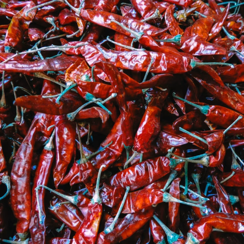 Chiles rojos secos para preparar pozole rojo