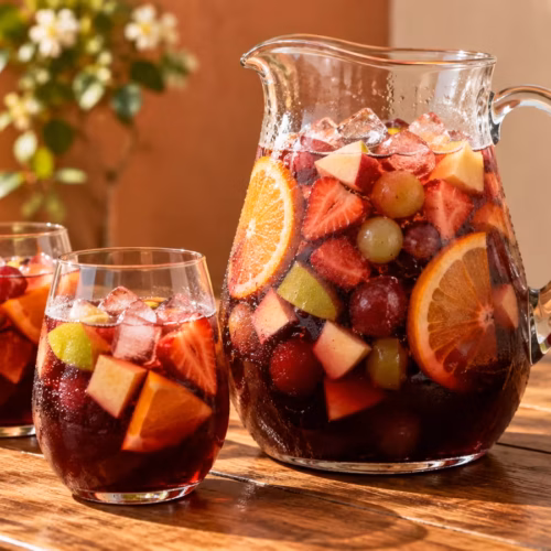 Clericot con frutas y vino tinto