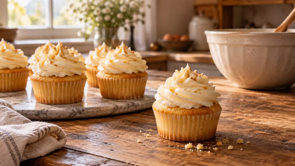 Cupcakes de vainilla caseros