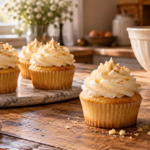Cupcakes de vainilla caseros