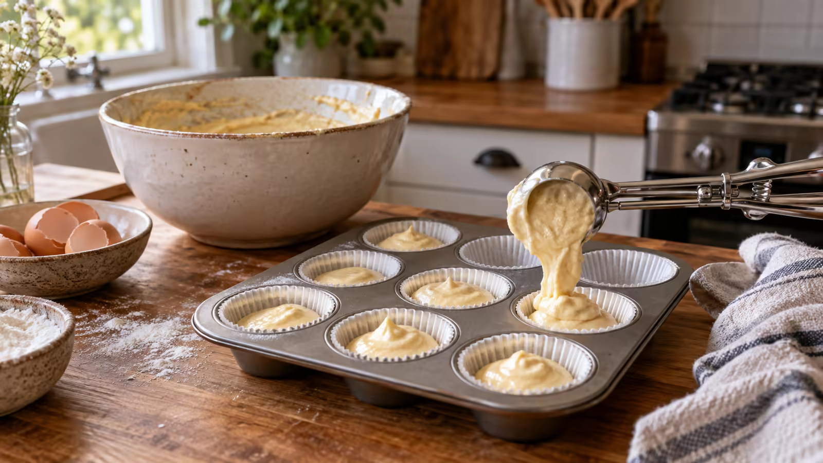 Masa para cupcakes de vainilla