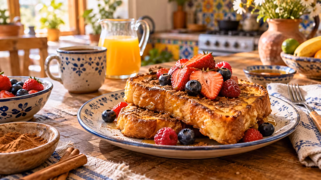 Pan frances con frutos rojos